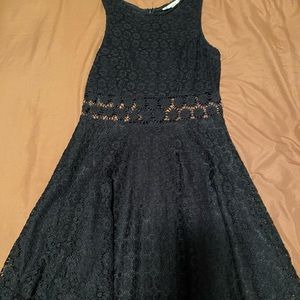 Black Daisy Cutout Dress